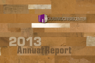 Housing Crisis Center Annual Report 2013 cover