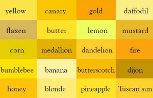 Ingrid Sundberg's color thesaurus yellow