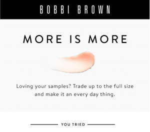 Bobbi Brown follow-up email